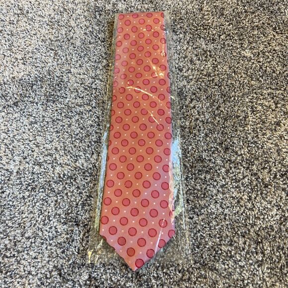 Cravattificio Zadi Andrew’s Ties Italian Men’s Pink Polka Dot Neck Tie New Silk - Picture 1 of 5